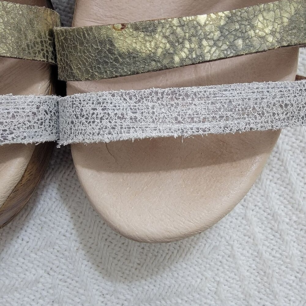 Dansko Multi-strap Metallic and Black Block Heel Sandals - Picture 11 of 16